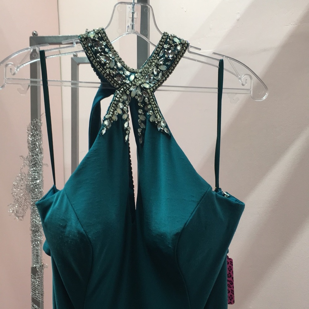 NWT STUNNING TEAL JERSEY DRESS!!